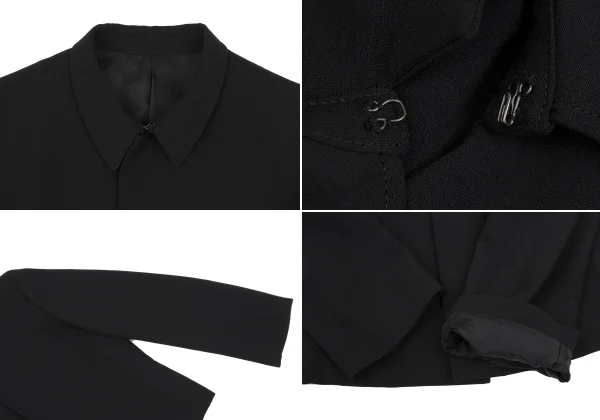 Y's Wool Concealed Button Jacket & Concealed Zip Skirt K-168590_005