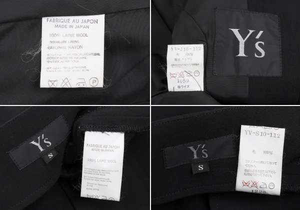 Y's Wool Concealed Button Jacket & Concealed Zip Skirt K-168590_018