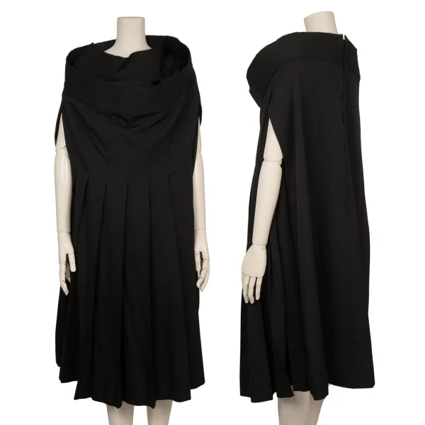 COMME des GARCONS Wool Gaba Pleats Sleeveless Dress Black S K-168591_001