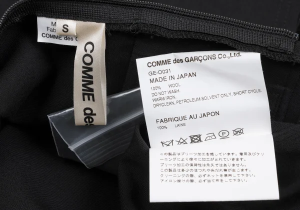 COMME des GARCONS Wool Gaba Pleats Sleeveless Dress K-168591_011