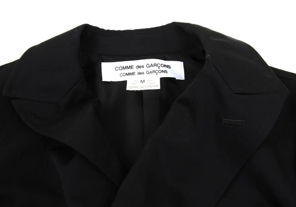COMME des GARCONS Wool Gaba Hem Belted Jacket K-168593_006