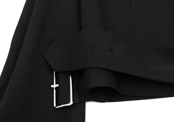 COMME des GARCONS Wool Gaba Hem Belted Jacket K-168593_012