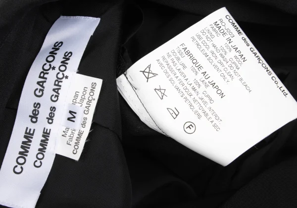 COMME des GARCONS Wool Gaba Hem Belted Jacket K-168593_017