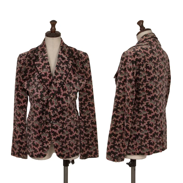 COMME des GARCONS Patterned Rope Piping Lapel Design Jacket Grey,Pink,Black S K-168595_001