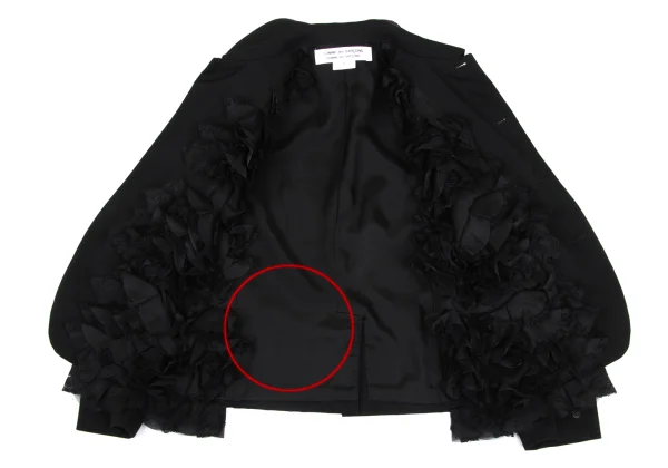 COMME des GARCONS Wool Gaba Frill Inside Jacket K-168596_012