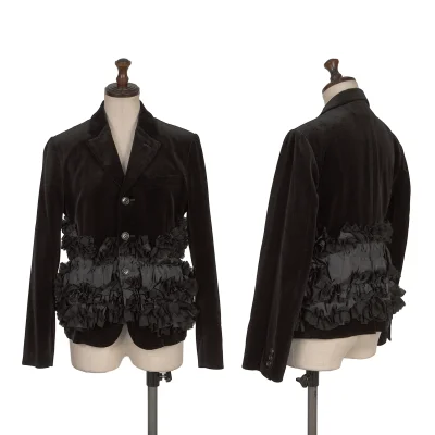 COMME des GARCONS Frill Decorated Velvet Jacket