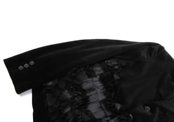 COMME des GARCONS Frill Decorated Velvet Jacket K-168597_009