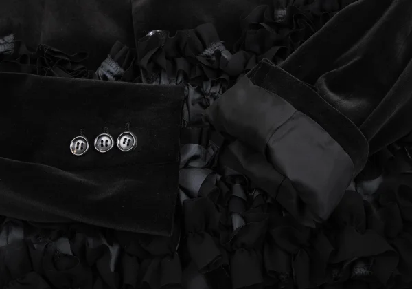 COMME des GARCONS Frill Decorated Velvet Jacket K-168597_010