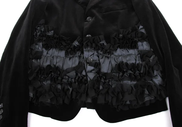 COMME des GARCONS Frill Decorated Velvet Jacket K-168597_011