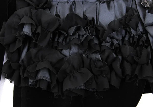 COMME des GARCONS Frill Decorated Velvet Jacket K-168597_012
