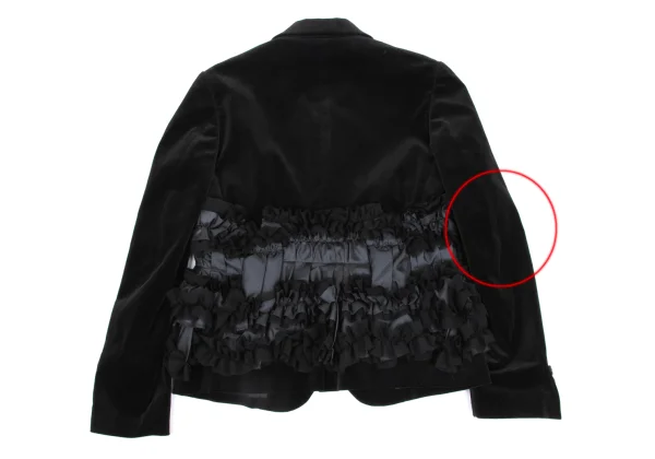COMME des GARCONS Frill Decorated Velvet Jacket K-168597_015