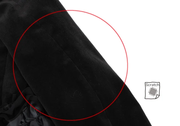 COMME des GARCONS Frill Decorated Velvet Jacket K-168597_016