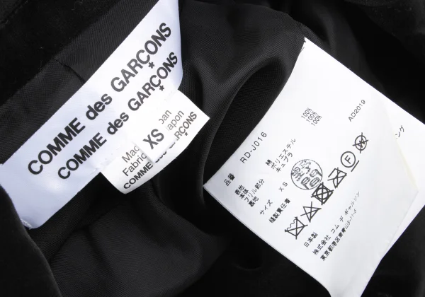 COMME des GARCONS Frill Decorated Velvet Jacket K-168597_019