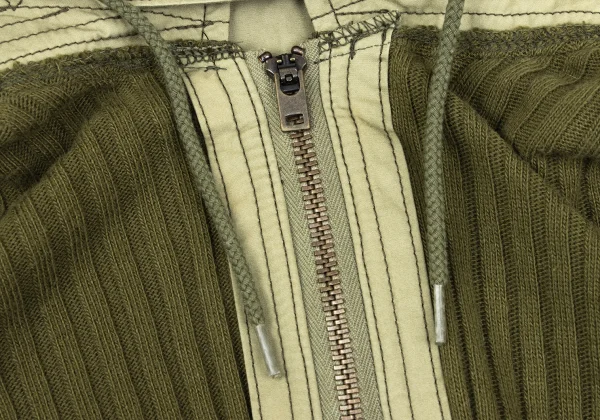 JUNYA WATANABE COMME des GARCONS Different Material Hooded Rib Knit Sweater K-168600_007