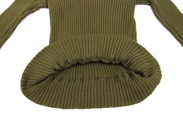 JUNYA WATANABE COMME des GARCONS Different Material Hooded Rib Knit Sweater K-168600_015