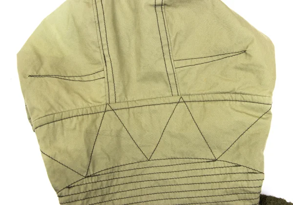 JUNYA WATANABE COMME des GARCONS Different Material Hooded Rib Knit Sweater K-168600_017