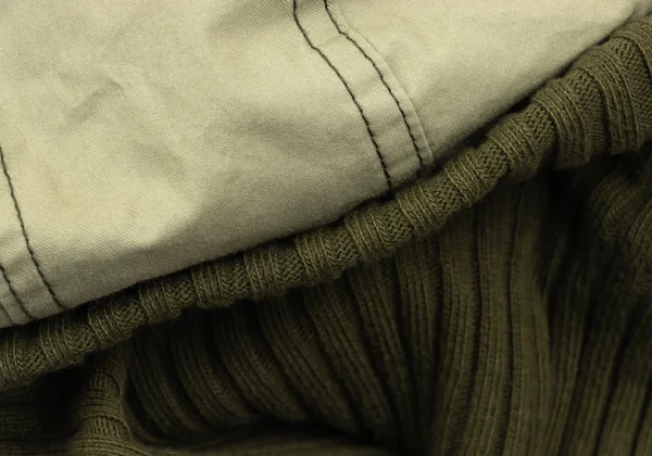 JUNYA WATANABE COMME des GARCONS Different Material Hooded Rib Knit Sweater K-168600_018