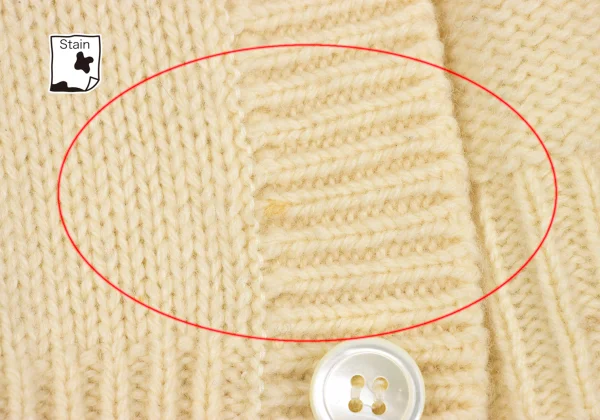 tricot COMME des GARCONS Fringe Neck Wool Knit Cardigan K-168601_012