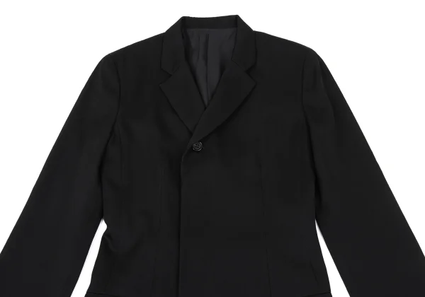 Yohji Yamamoto NOIR Wool Gabardine Fly Front Jacket K-168604_003