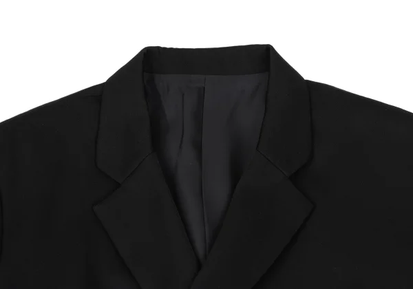 Yohji Yamamoto NOIR Wool Gabardine Fly Front Jacket K-168604_004