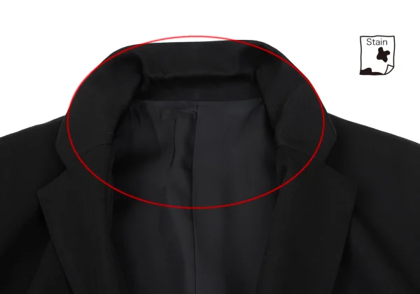 Yohji Yamamoto NOIR Wool Gabardine Fly Front Jacket K-168604_005