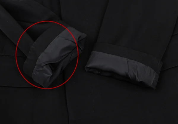 Yohji Yamamoto NOIR Wool Gabardine Fly Front Jacket K-168604_009