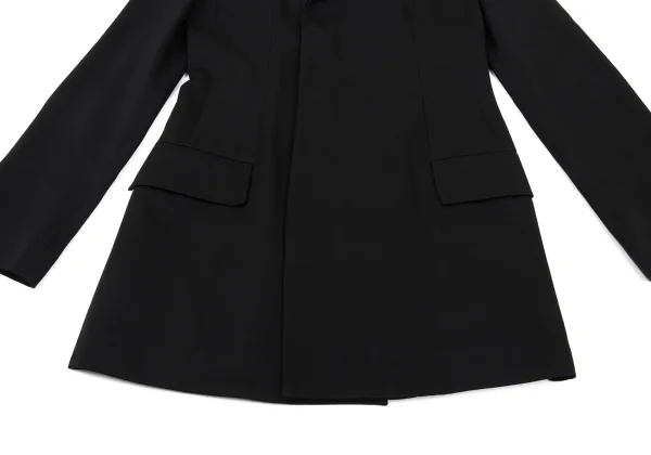 Yohji Yamamoto NOIR Wool Gabardine Fly Front Jacket K-168604_012