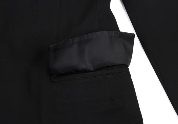 Yohji Yamamoto NOIR Wool Gabardine Fly Front Jacket K-168604_013