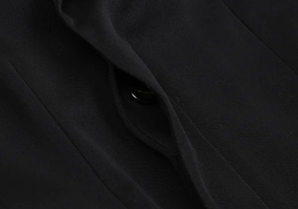 Yohji Yamamoto NOIR Wool Gabardine Fly Front Jacket K-168604_014