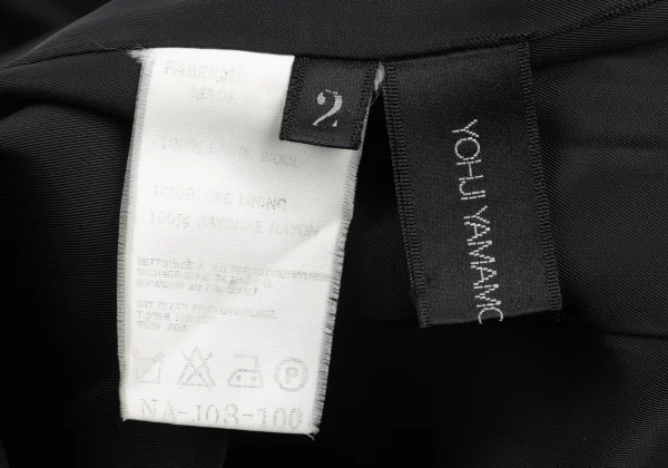 Yohji Yamamoto NOIR Wool Gabardine Fly Front Jacket K-168604_019