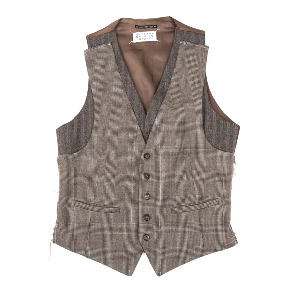Maison Martin Margiela 0 10×10 Corso Como Artisanal Docking Reconstruction Vest Grey,Beige 2 K-168605_001