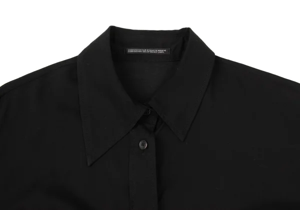 Yohji Yamamoto FEMME Tencel Cutting Sleeve Blouse K-168606_005