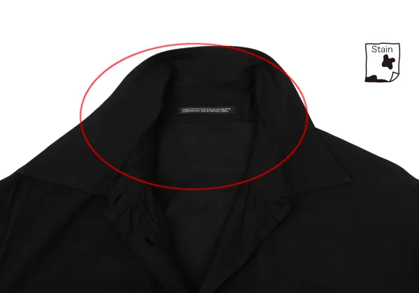 Yohji Yamamoto FEMME Tencel Cutting Sleeve Blouse K-168606_006