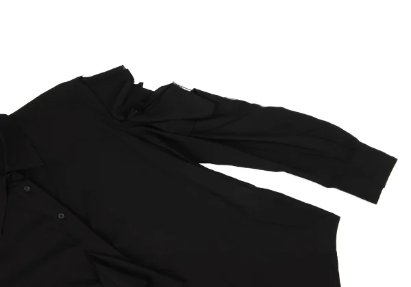 Yohji Yamamoto FEMME Tencel Cutting Sleeve Blouse K-168606_008