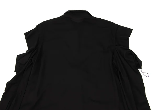 Yohji Yamamoto FEMME Tencel Cutting Sleeve Blouse K-168606_016