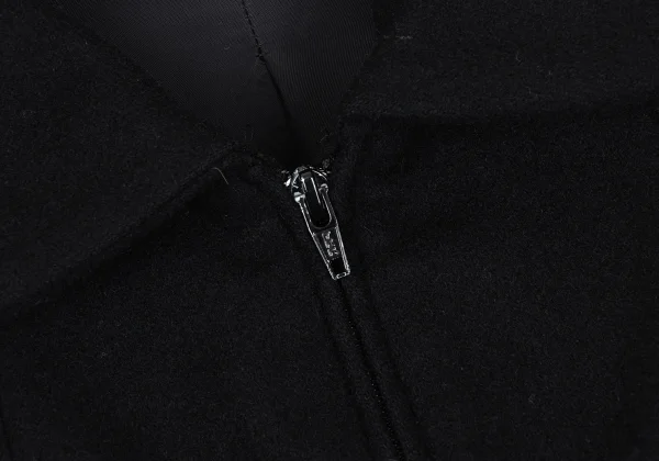 Yohji Yamamoto FEMME Wool Nylon Flap Pocket Round Collar Jacket K-168607_005