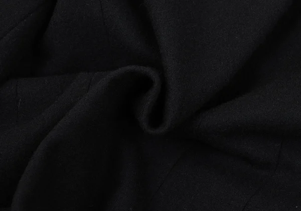 Yohji Yamamoto FEMME Wool Nylon Flap Pocket Round Collar Jacket K-168607_018