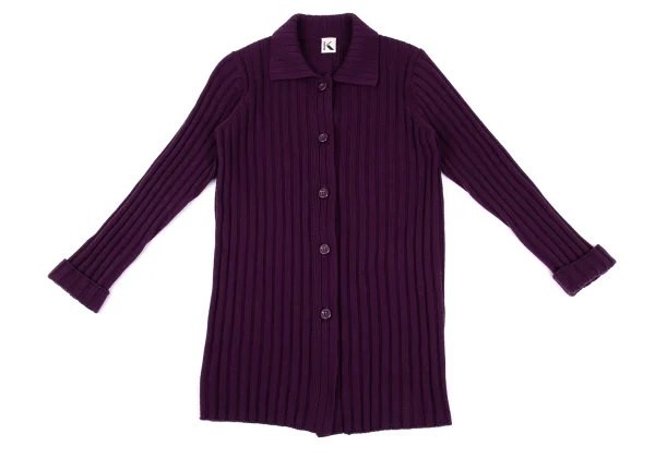 K OF KRIZIA Wool Rib Knit Cardigan K-168609_002