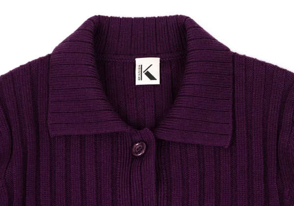 K OF KRIZIA Wool Rib Knit Cardigan K-168609_004