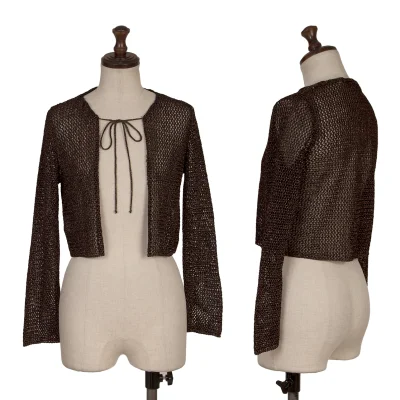 SEE BY CHLOE Low-gauge Glitter Short Knit Cardigan