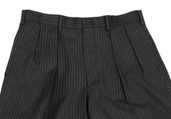 Unbranded Wool Pinstripe Tuck Pants K-168613_002