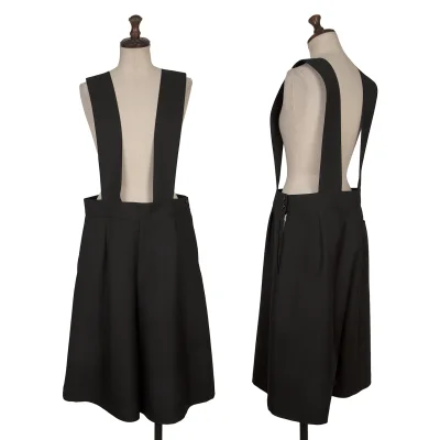 tao Wool Poly Overalls Wide Half Pants