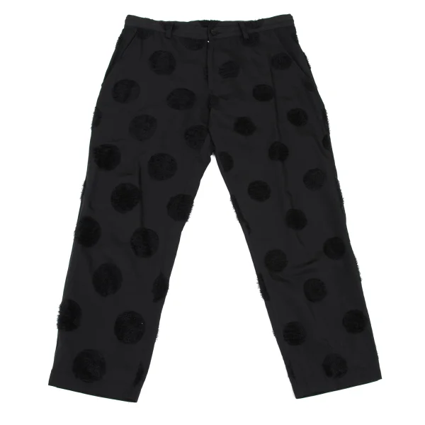Y's Brushed Dot Jacquard Tapered Pants Black 2 K-168617_001