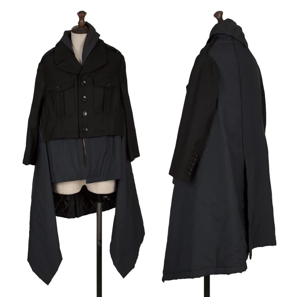 COMME des GARCONS Quilted Lining Docking Coat Navy,Black S K-168622_001