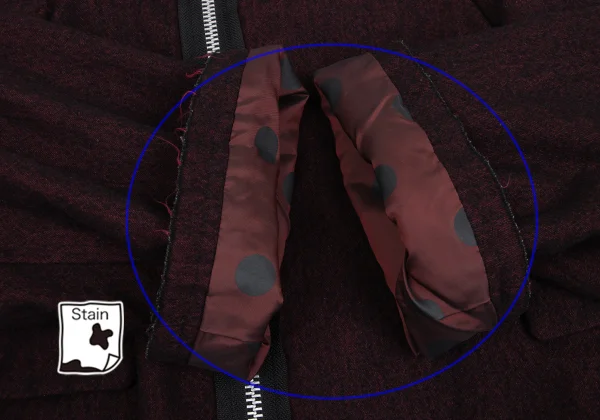 tricot COMME des GARCONS Wool Fulling Dot Lining Cutting Jacket K-168624_009