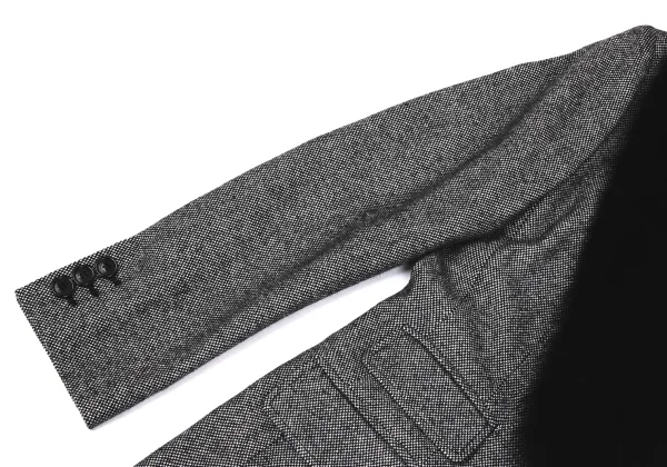 yoshie inaba Birdseye Weave Fur Collar Cashmere Coat K-168626_005