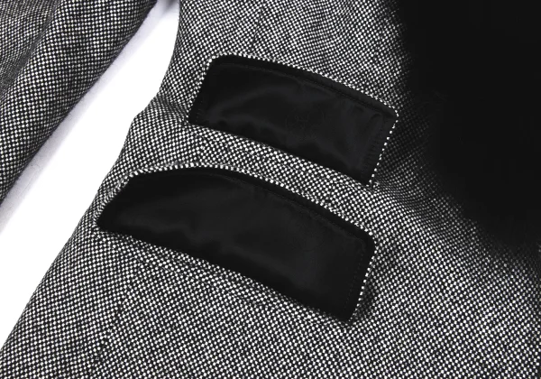 yoshie inaba Birdseye Weave Fur Collar Cashmere Coat K-168626_008