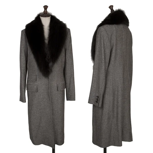 yoshie inaba Birdseye Weave Cashmere Coat & Skirt K-168628_002