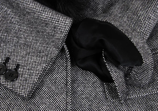 yoshie inaba Birdseye Weave Cashmere Coat & Skirt K-168628_006