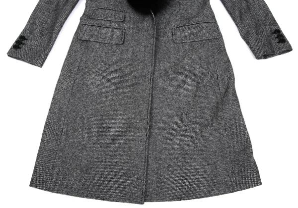 yoshie inaba Birdseye Weave Cashmere Coat & Skirt K-168628_007